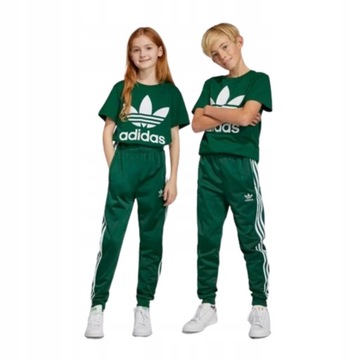 Детские спортивные штаны Adidas, зеленые, размер 152