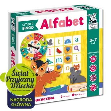 Gra edukacyjna Alfabet Smart Bingo nauka liter