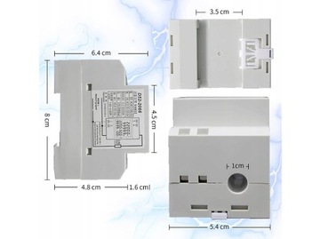 ЭНЕРГОСЧЕТЧИК ВАТТМЕТР ВОЛЬТМЕТР МОНИТОР ТОКА ЖК-дисплей DIN 100A 300 В RMS