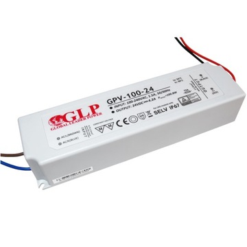 Zasilacz do taśm LED 24V 4A 100W hermetyczny IP67 impulsowy GLP GPV-100-24