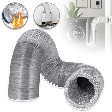 ALUMINIOWA ELASTYCZNA RURA 15CM 2M WĄŻ WYDECHOWY KLIMATYZACJI PRZENOŚNEGO
