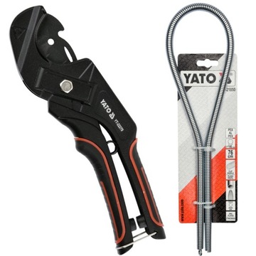 НАБОР НОЖНИЦ YATO РЕЗКА ПВХ ПП ПЭ ПУ ПРОВОДНАЯ ПРУЖИНА 36 мм ДЛЯ ГИБКИ ТРУБ