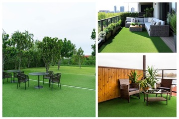 SZTUCZNA TRAWA NA ZEWNĄTRZ NA BALKON TARAS POD BASEN TANIA 5mm 300x300 cm