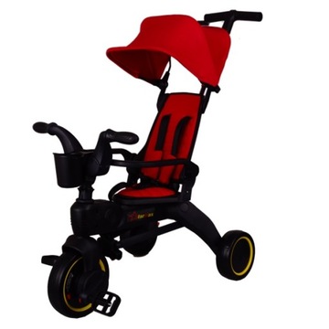 Rower Rowerek Trójkołowy Składany z Prowadnikiem