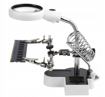 ДЕРЖАТЕЛЬ ДЛЯ ПАЙКИ ТРЕТЬЕЙ РУКИ СВЕТОДИОДНАЯ ЛУПА RT0180