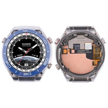 LCD + Touch Screen with Frame For Huawei Watch Ultimate Silver