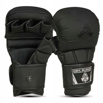BUSHIDO RĘKAWICE DO MMA SPARINGOWE TRENINGOWE USZTYWNIENIE DBX BLACK MASTER