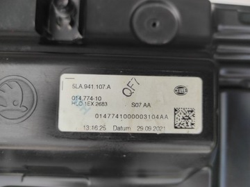 MŘÍŽKA MASKA SVĚTLO PŘEDNÍ SKODA ENYAQ IV 5LA941107A