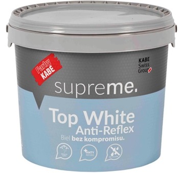KABE TOP WHITE - Antyrefleksyjna farba akryl 10L