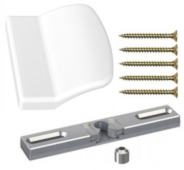 KOMPLET ZATRZASK BALKONOWY POCHWYT DO DRZWI ZAMEK PALACZA RUCHOMY SŁUPEK