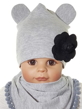 KOMPLET CZAPKA MYSZKA MINNIE CHUSTKA 3-12 M-C 15WZ