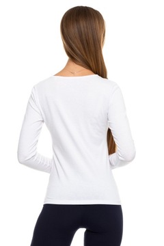 ЖЕНСКАЯ ФУТБОЛКА ИЗ ХЛОПКА С ДЛИННЫМ РУКАВОМ CLASSIC SMOOTH MORAJ XXL БЕЛАЯ