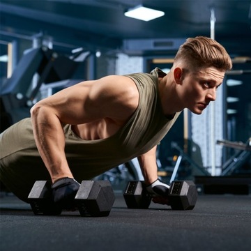 Гантель Fit-Rabbit прорезиненная Hex 5 кг