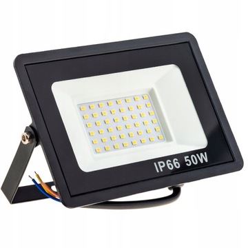 Галогенная рабочая лампа с отражателем ВОДОНЕПРОНИЦАЕМЫЙ СВЕТОДИОДНЫЙ ПРОЖЕКТОР 50Вт 6000лм SLIM