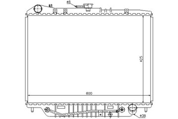 CHLADIČ MOTORU OPEL CAMPO 2.5D/3.1D 12.92-12.01