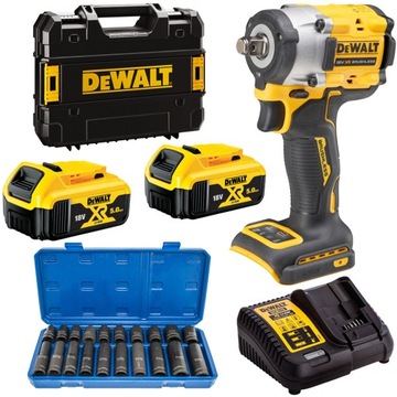 Klucz udarowy 406Nm DeWALT DCF921P2T + 20 nasadek