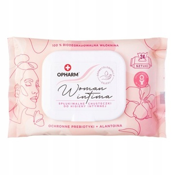 Салфетки Opharm Women Intima смываемые для защиты интимной зоны 24 шт.
