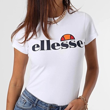 Koszulka Ellesse damska bawełniana t-shirt biały logo EU 38