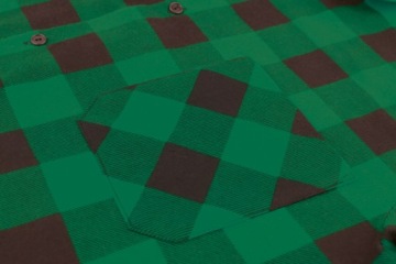 ФЛАНЕЛЕВАЯ РАБОЧАЯ РУБАШКА, ЗЕЛЕНАЯ В Клеточку, XL