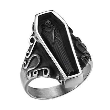 Human Casket Punk Cool Halloween Biker Vintage 13