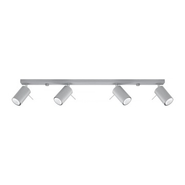 Plafon lampa sufitowa listwa tuby RING 4L szary