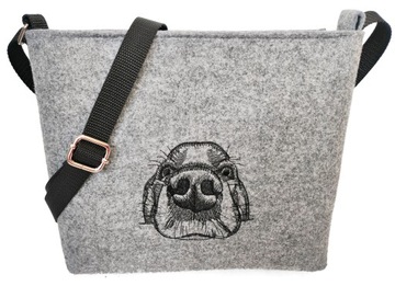 Torebka z psem, listonoszka na ramię beagle