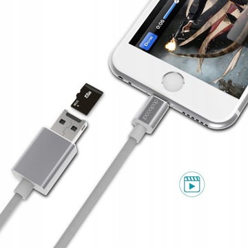 Кабель памяти MFi Lightning — USB-A 2.0, 15 см