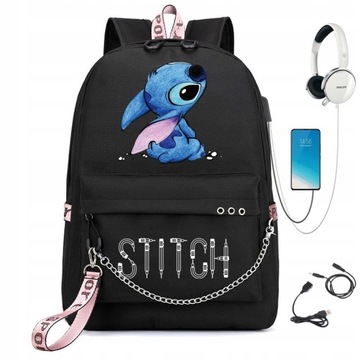 PLECAK SZKOLNY A4 USB DUŻY STICH LILO WZORY