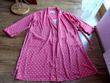 aróżowy białe groszki 35%bawełna Nightwear r.48/50