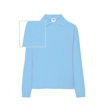 JHK KOSZULKA POLO Z DŁUGIM RĘKAWEM 9/11 BŁĘKIT