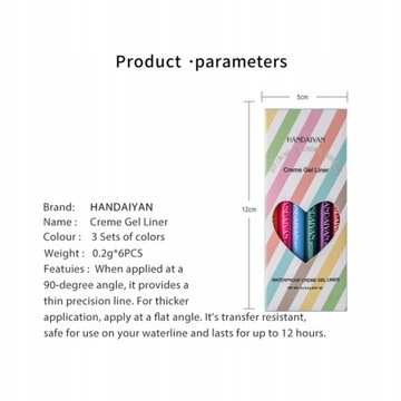 6 шт./компл. макияжа «кошачий глаз» водостойкий неоновый коло