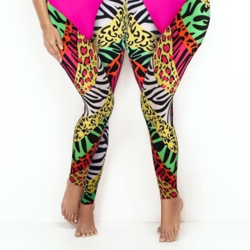 НАРЯД 80-х 90-х НЕОНОВОЕ РЕТРО-ДИСКОТЕЧНОЕ ПЛАТЬЕ ТЕЛО ЛЕГГИНСЫ КОМПЛЕКТ Z1 9in1 M