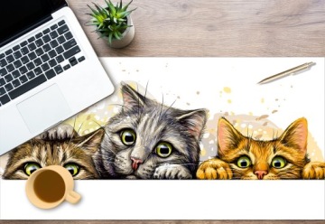 МАЛЬМ Настольный коврик 140x65 кошки котята окрашенные