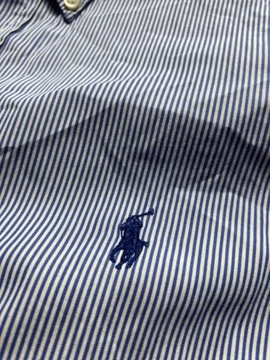 POLO Ralph Lauren Slim Fit oryginalna bawełniana KOSZULA W PRĄŻKI rozmiar L