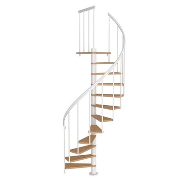 Dolle CALGARY 120 białe/buk, schody spiralne 304cm