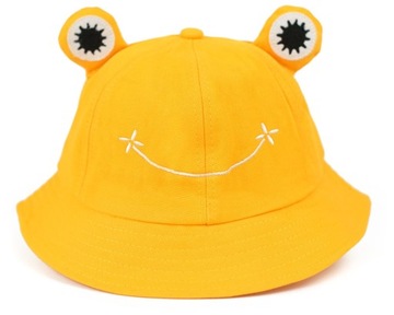 Szaleo BAWEŁNIANY Kapelusz BUCKET frog cz22189-3