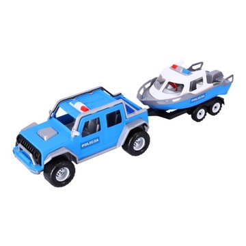 Pojazd Jeep Wrangler Auto + Motorówka Łódź