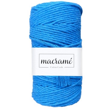 SZNUREK DO MAKRAMY bawełniany MORSKI - 2mm 60m