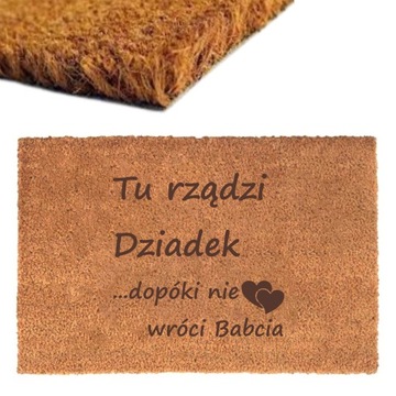 WYCIERACZKA POD DRZWI KOKOSOWA GRAWER 60x40 Tu rządzi Dziadek