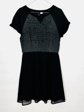 Sukienka szyfonowa rozkloszowana XL 42 H&M