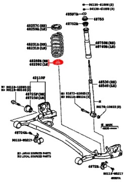 ПРУЖИННАЯ ШАЙБА TOYOTA VITZ NCP1,SCP1