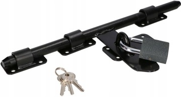 RYGIEL 340MM ZASUWA GARAŻOWA DRZWI BRAM Z KŁÓDKĄ