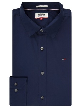 granatowa koszula meska elegancka koszula meska tommy hilfiger slim fit