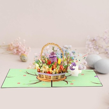 Пасхальная открытка Весенние поздравительные открытки 3D on