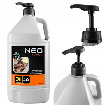 NEO GEL ЖЕЛТАЯ ПАСТА ДЛЯ РУКОВОЙ СТИРКИ СЛОЖНЫЕ ЗАГРЯЗНЕНИЯ БУТЫЛКА 4 Л С НАСОСОМ 10-406