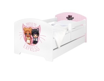 Łóżko dziecięce BABY BOO OSKAR 160X80 + MATERAC + SZUFLADA NANANA SURPRISE