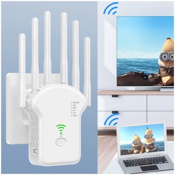 Усилитель сигнала Wi-Fi, повторитель сети 1200 Мбит/с 802.11ac/11a/11b/11g/11n