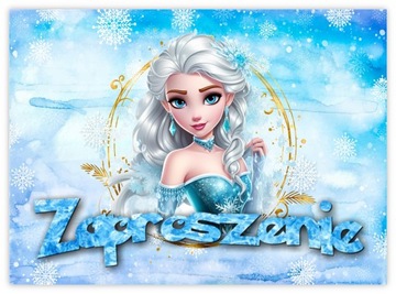 ZAPROSZENIA URODZINY dla dzieci ELSA 1 2 3 4 5 6 7 8 9 KRAINA LODU +KOPERTA