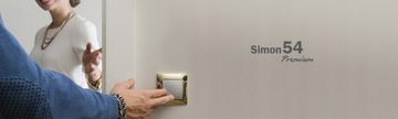 SIMON 54 ОДИНАРНАЯ ЗАКРЫТАЯ КНОПКА БЕЗ ПИКТОГРАФА БЫСТРЫЙ СОЕДИНИТЕЛЬ БЕЛЫЙ