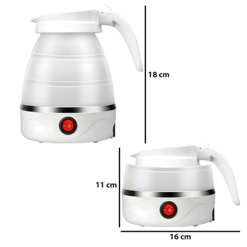 СКЛАДНОЙ ТУРИСТИЧЕСКИЙ ЭЛЕКТРОЧАЙНИК 750ВТ СИЛИКОНОВЫЙ 0,5Л МАЛЫЙ ПУТЕШЕСТВЕННЫЙ